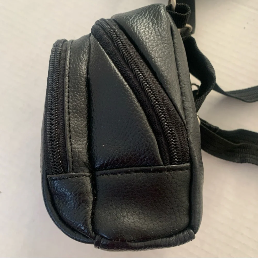 Targus Leather Black Compact Camera Case Adjustable Shoulder Strap Belt Loop EUC